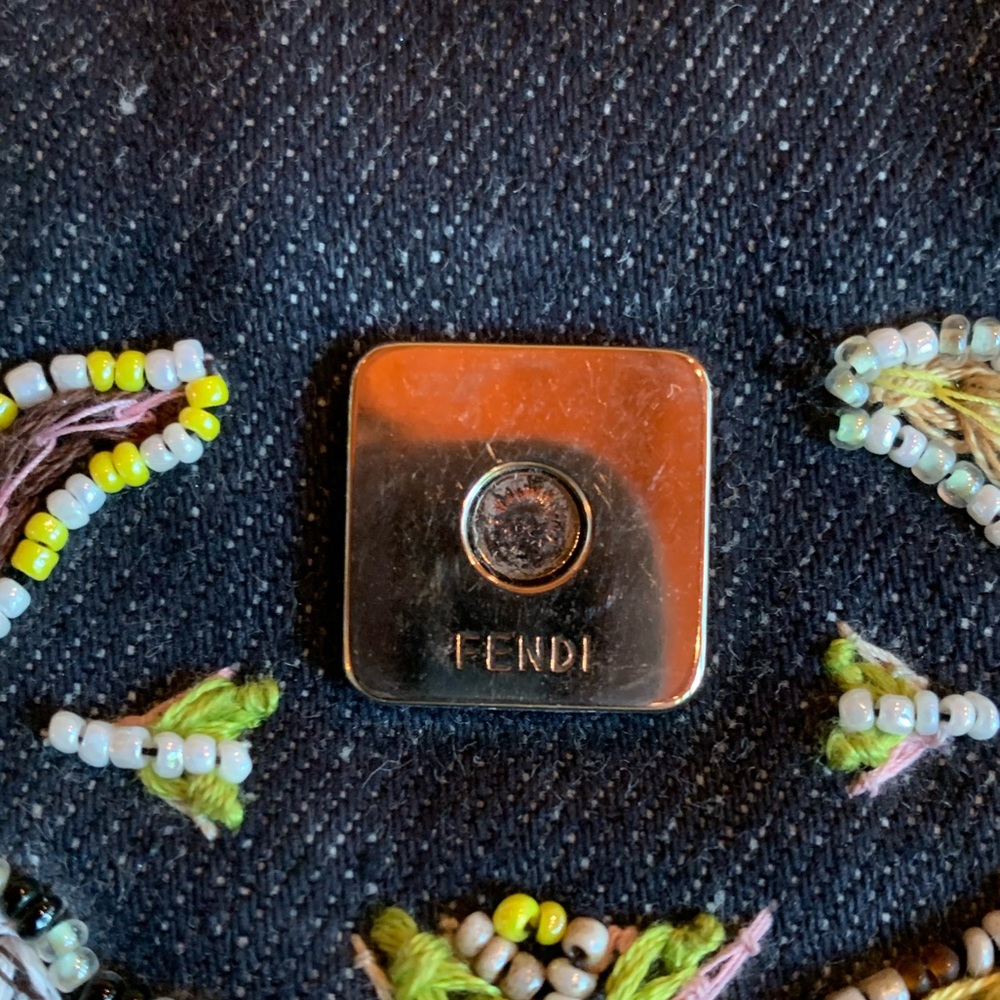 Fendi Denim Beaded Crossbody - Picture 9 of 13